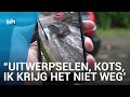 Hele straat onder de stront door regenval: "Gatverdamme, wat een lucht"