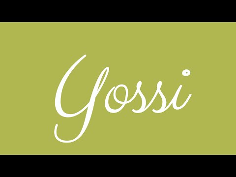 Learn how to Write the Name Yossi Signature Style in Cursive Writing