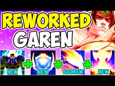 *NEW REWORK* HIS E SPINS 5X FASTER GAREN FULL ATTACK SPEED ON HIT BUILD TOP League Of Legends S9