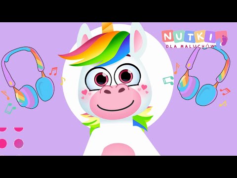 TĘCZOWY JEDNOROŻEC  Piosenka Dla Dzieci 🦄🌈✨🎶💖 NutkiDlaMaluchów
