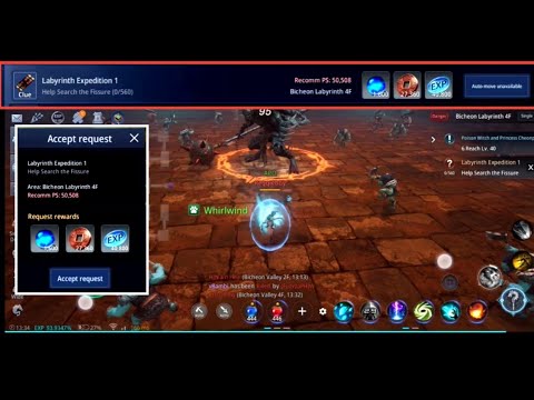 Labyrinth Expedition 1 / Help Search the Fissure Mir4