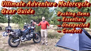 Ultimate Adventure Motorcycle Gear Guide. Covering the essentials, the unexpected and comfort.