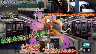 【第58回鉄道旅ゆっくり実況】KANSAI THRU PASSでスルッと関西遠征⑱　私鉄を跨いで大回り　ありがとう、阪神梅田、”百貨店口のカレー”