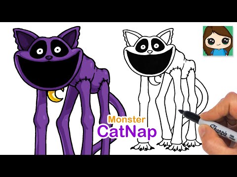 How to Draw Monster CatNap | Smiling Critters Poppy Playtime