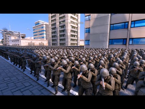 15000 U.S SOLDIERS VS 5000 GERMAN MACHINE GUNS - Ultimate Epic Battle Simulator 2 UEBS2