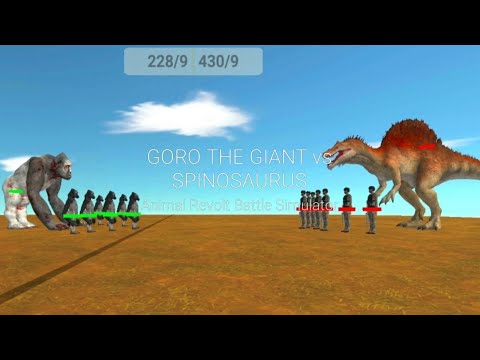 GORO THE GIANT vs SPINOSAURUS - Animal Revolt Battle Simulator!