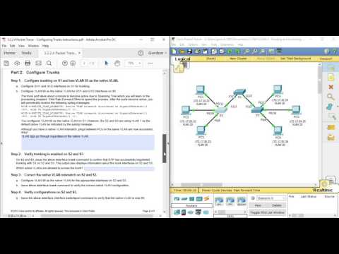 3.2.2.4 Packet Tracer - Configuring Trunks