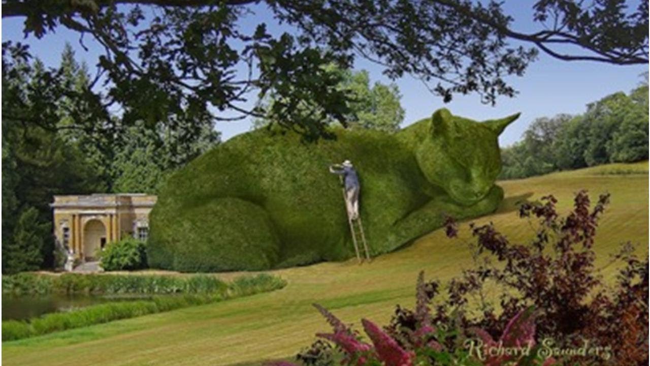 Topiary Cats That Are Out of This World