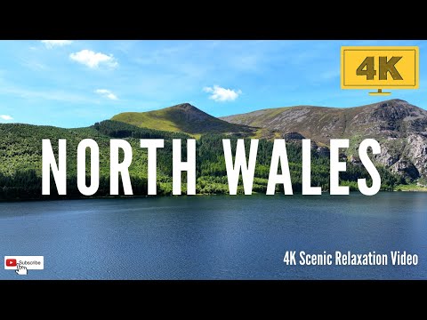 North Wales Snowdonia 4K Drone Footage Nature Relaxation Film with Relaxing Background Music at