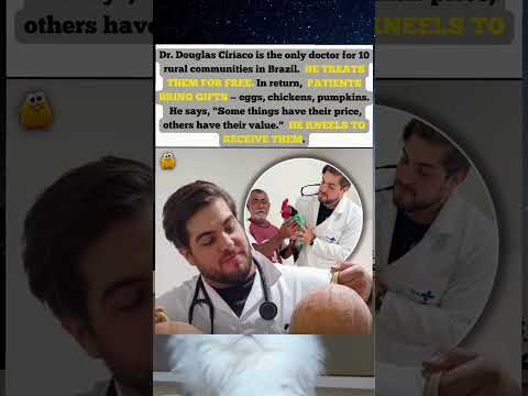 He treats patients for free — and they pay him in pumpkins and chickens 😳.