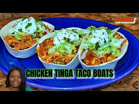 THE BEST Chicken Tinga Taco Boats Recipe You've Ever Tasted! COOKMAS DAY 3