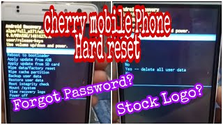 Hard Reset of Cherry Mobile phone(forgot Password and how to fixed stock logo)