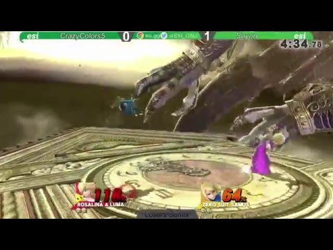 Donatos 2/9 - CrazyColorz5 (Rosalina) vs Suyon (Zero Suit Samus) - SSB4 Losers Final