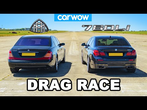 BMW 760Li vs. Maybach: DRAG RACE *V12 Luxus*