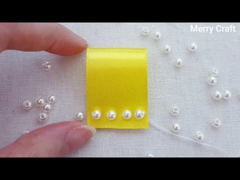 Super Easy Ribbon Flower Making - Hand Embroidery Amazing Trick with Ribbon - DIY Craft Ideas