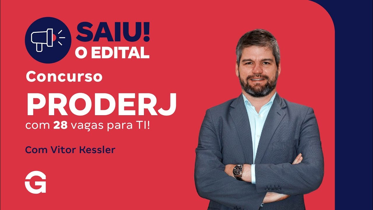 Concurso PRODERJ | Saiu o Edital com 28 vagas para TI!