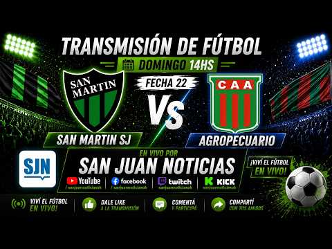 🔴 SAN MARTIN (SJ) VS AGROPECUARIO - MODO RADIO - EN VIVO