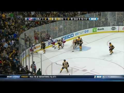Johnny Boychuk hits Brandon Dubinsky 11/14/13