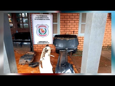 Desmantelan presunto aguantadero y desarmadero de vehículos robados en Caazapá