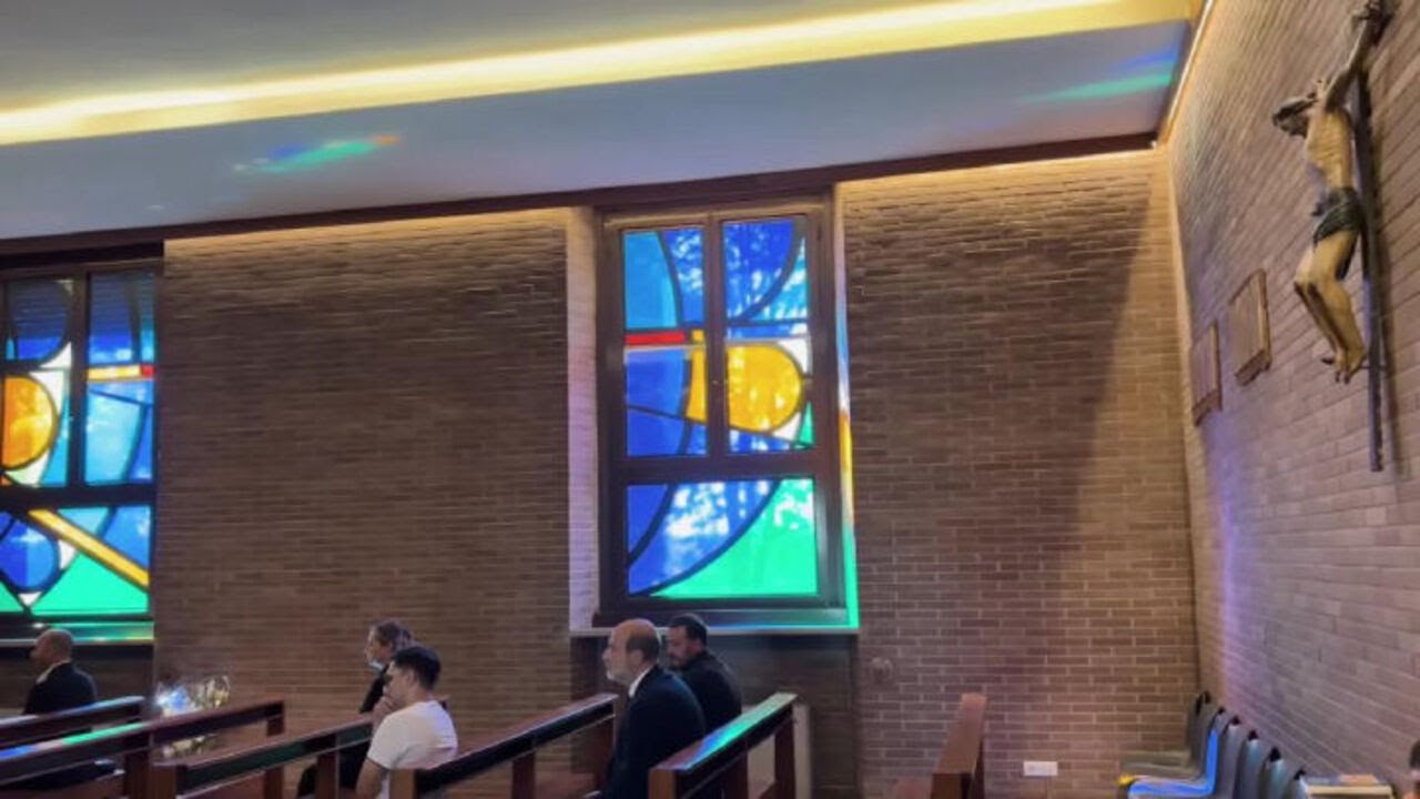 Camera ardente del Cardinal Ruini nella Cappella del  Seminario Romano, immagini