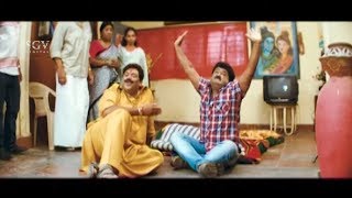 Jaggesh caught by Shobhraj in his Home | Super Comedy Scenes of New Kannada Movie Cool Ganesha