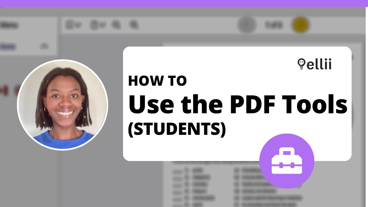 How to Use the PDF Tools (Students)