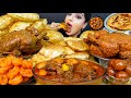 ASMR Eating Spicy Mutton Josh Curry Whole Chicken Curry Poori Masala Big Bites ASMR Eating Mukbang