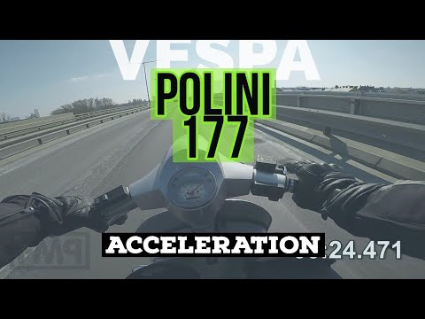 vespa polini 177 acceleration 10,5s -  0-100kmh - vcdi & BIG box exhaust - VESPA ROTARY VALVE TUNING