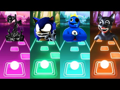 Siren Head Vs Sonic Exe Vs Rainbow friend Blue Vs Cartoon Cat - Tiles hop