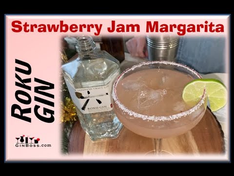 Strawberry Jam and Gin Margarita! Simple cocktail with Roku Gin and BONNE MAMAN - Day 9 of Gin & Jam