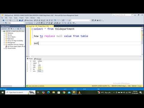 ISNULL function / How to replace null value from table in SQL