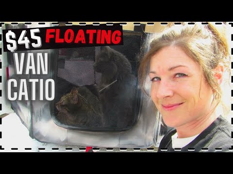 DIY Off-Ground Van Catio | Keep cats happy and safe while camping!!