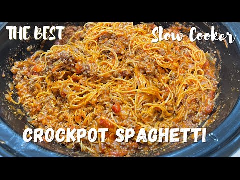 The BEST Crockpot Spaghetti | Easy Slow Cooker Spaghetti | Crockpot, SlowCooker  Recipes |