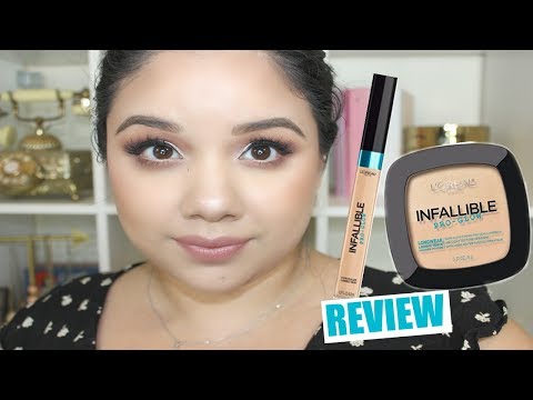 NEW Loreal Infallible  Pro Glow Concealer + Powder // Review + Demo Video