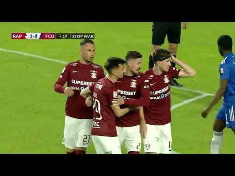 GOOOL! Rapid - FCU Craiova 1-0. Diallo își înscrie un autogol spectaculos! Rapidiștii cereau penalty