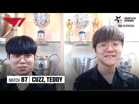 Interview with Cuzz, Teddy | T1 vs AF 04.15 | 2020 LCK Spring