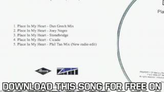 David Jordan Place in my Heart Mixes CDM place in my heart cicada mix
