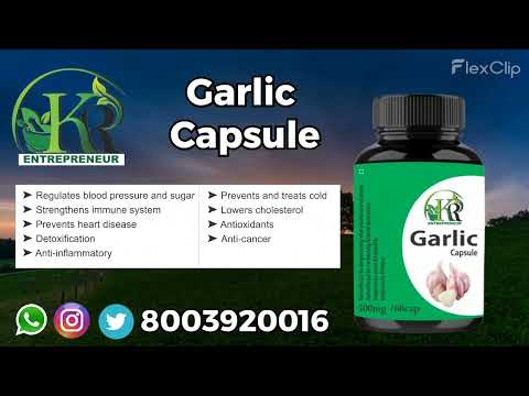 Kr entrepreneur garlic capsules, for cardiac disease