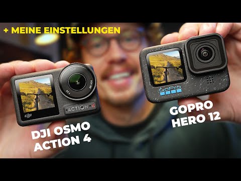 GoPro Hero 12 vs DJI Osmo Action 4 - Einstellungen & Setup für Mountainbike Videos