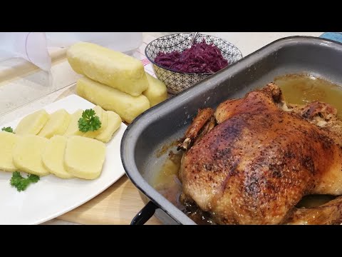 , title : 'Pečená kachna bez práce, bramborový knedlík a červené zelí 🍗🍗🍗🍽️🔪 / @Jana C.'