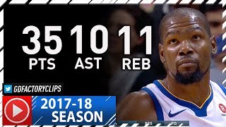 Kevin Durant Triple-Double Full Highlights vs Hornets (2017.12.06) - 35 Pts, 10 Ast, 11 Reb, SICK!