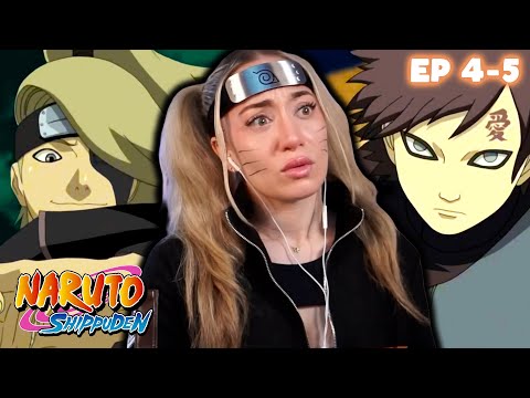 GAARA vs DEIDARA!!!- NARUTO SHIPPUDEN Episode 4 & 5 REACTION