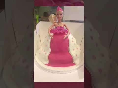Barbie doll cake design