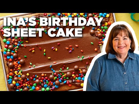 Ina Garten's Birthday Sheet Cake | Barefoot Contessa | Food Network