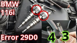 BMW 116i misfiring, error 29D0. Fault finding and repair.
