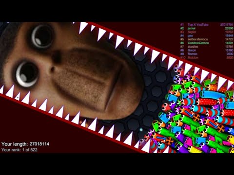 Slither.io A.I Obunga Nextbot Skin Vs Giant Snakes - Epic Skin Slitherio Vip Gameplay - World Record