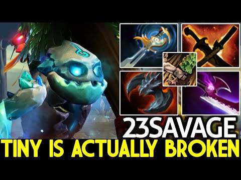 23SAVAGE [Tiny] Super Tiny is Actually Broken 3 Hit K.O Dota 2