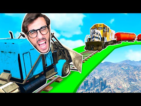SCONTRO MORTALE CON IL TRENO CON I MIEI AMICI SU GTA 5!