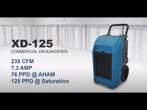 XPOWER XD-125 125-Pint Commercial Dehumidifier With Automatic Purge Pump and Drainage Hose Video