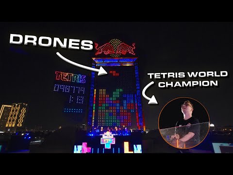 Red Bull Tetris Played During Epic 4,000 Drone Show in Dubai | Full Show